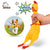 Dog Toys Hot Sell Screaming Chicken Pets Dog Toys Squeeze Squeaky Sound Funny Toy Safety Rubber For Dogs Molar Chew Toys (Yellow L 40cm)