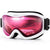 i Ski Goggles,Winter Snow Sports Snowboard Goggles with Anti-Fog UV Protection Double Lens for Men Women & Youth Snowmobile Skiing Skating