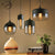 Industrial Dining Pendant Lights with Clear Glass, Bathroom Pendant Light Fixtures Hanging Lamps for Kitchen Island Living Room