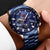 Stainless Steel Top Brand Luxury Sports Chronograph Quartz Watch Men