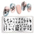 Nail Art Marble Texture  Nail Stamping Plates Marble Texture Ink Stainless Steel Template Nail Art Image Texture Diy Plate Tools