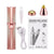 2 In 1 Electric eyebrow trimmer USB Rechargeable hair remover women shaver LED light lady Epilator Razor face Makeup Tool,box