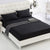 1PCS Fitted Sheet Solid Color Bed Sheets with Elastic Band Double Queen Size 160cm200cm Mattress Cover 100% Polyester,Rose,2 pcs Pillowcase