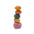 Wooden Stone Balancing Blocks- Colorful Wood Stone Building Blocks Natural Rainbow Balancing Stacking Game Rock Blocks for Kids Educational Toys