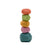 Wooden Stone Balancing Blocks- Colorful Wood Stone Building Blocks Natural Rainbow Balancing Stacking Game Rock Blocks for Kids Educational Toys