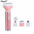 Women's Hair Removal 5 In 1 Electric Epilator Hair Shaver Lady's Electric Trimmer Remover for Legs Bikini Facial Nose Ears Eyebrows Body Razor Cordless USB Rechargeable Painless Shave