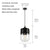 Industrial Dining Pendant Lights with Clear Glass, Bathroom Pendant Light Fixtures Hanging Lamps for Kitchen Island Living Room