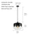 Industrial Dining Pendant Lights with Clear Glass, Bathroom Pendant Light Fixtures Hanging Lamps for Kitchen Island Living Room