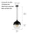 Industrial Dining Pendant Lights with Clear Glass, Bathroom Pendant Light Fixtures Hanging Lamps for Kitchen Island Living Room