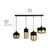 Industrial Dining Pendant Lights with Clear Glass, Bathroom Pendant Light Fixtures Hanging Lamps for Kitchen Island Living Room