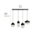 Industrial Dining Pendant Lights with Clear Glass, Bathroom Pendant Light Fixtures Hanging Lamps for Kitchen Island Living Room