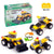 City Police, City Station Building Sets, 8 in 1 Mobile Command Center Building Bricks Toy with Cop Car & Patrol Vehicles, Storage Box with Baseplates Lid, Present Gift for Kids Boys Girls 6-12