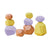 Wooden Stone Balancing Blocks- Colorful Wood Stone Building Blocks Natural Rainbow Balancing Stacking Game Rock Blocks for Kids Educational Toys