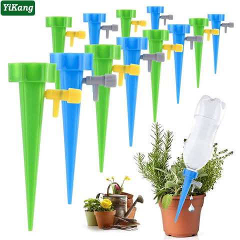 36/24/12 PCS Upgraded Plant Waterer Self Watering Spikes System, Plant Watering Devices With Slow Release Control Valve Switch, Automatic Vacation Drip Irrigation Watering Stakes For Indoor Outdoor Plants