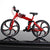 Scale Metal Model Diecast Racing Bike, Finger Mountain Bike, Mini Model Cycling Diecast Toy Desk Craft Collection 17.5x10.5cm