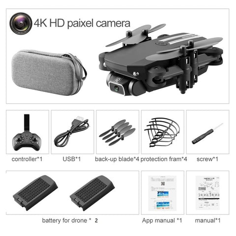 Drone with Camera, Mini Foldable Drone with 4K HD Cameras 2.4Ghz 6-Axis Gyro Quadcopter with 3D Flips Suitable for Beginners