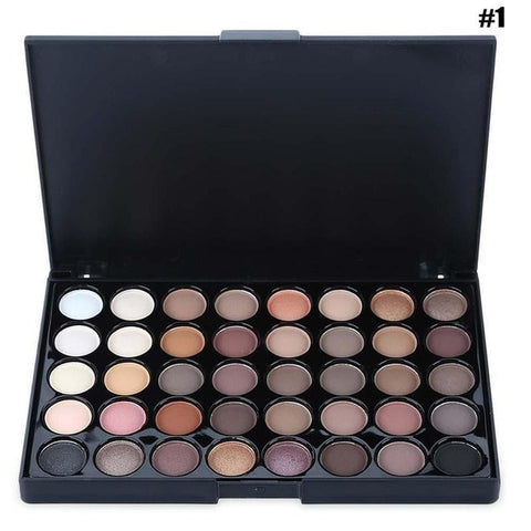 40 Colors Smoky  Eyeshadow Palette and Makeup Brushes Set, Matte Shimmer Eye Shadow Pallete Waterproof Powder Natural Pigmented Nude Naked Smokey Professional Cosmetic Set