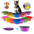 Pack Extra Large Collapsible Dog Bowls, 34oz Foldable Dog Travel Bowls, Portable Dog Water Food Bowl with Carabiner, Pet Feeding Cup Dish for Traveling, Walking, Parking