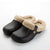 Waterproof Slippers Women Men Fur Lined Clogs Winter Warm Garden Shoes Plush Home House Slippers Anti-Skid Indoor Outdoor Mules