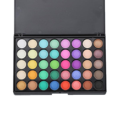 40 Colors Eyeshadow Palette and Makeup Brushes Set, Matte Shimmer Eye Shadow Pallete Waterproof Powder Natural Pigmented Nude Naked Smokey Professional Cosmetic Set